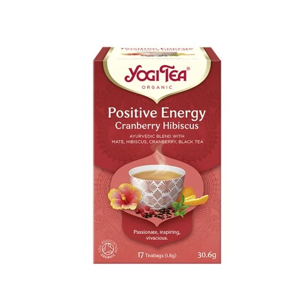 Herbata Pozytywna Energia z żurawiną i hibiskusem,17x1,8g YOGI TEA