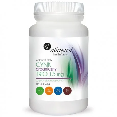 Cynk organiczny Trio 15mg 100 tabletek